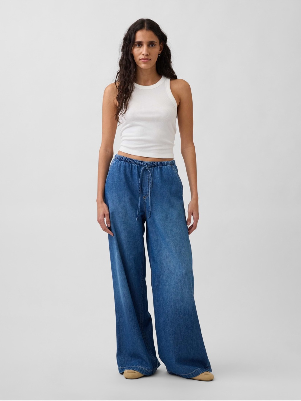 Mid Rise UltraSoft Easy Baggy Jeans